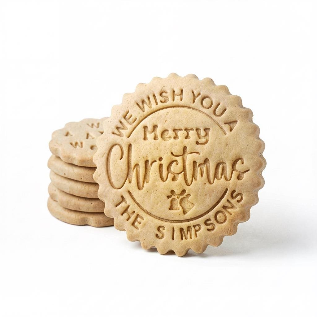 Personalized Christmas Cookie Stamp and Cutter, 3-Inch Custom Family Name Embosser - Image 9