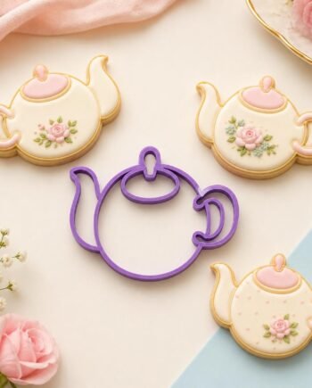 Vintage Teapot Cookie Cutter, Tea Party Baking Tool, Bridal Shower Fondant and Clay Cutter