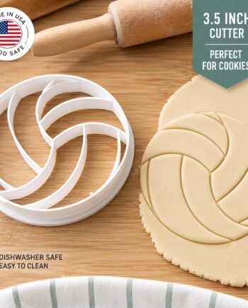 Volleyball Cookie Cutter Stamp: Sports Ball Embosser for Team Parties