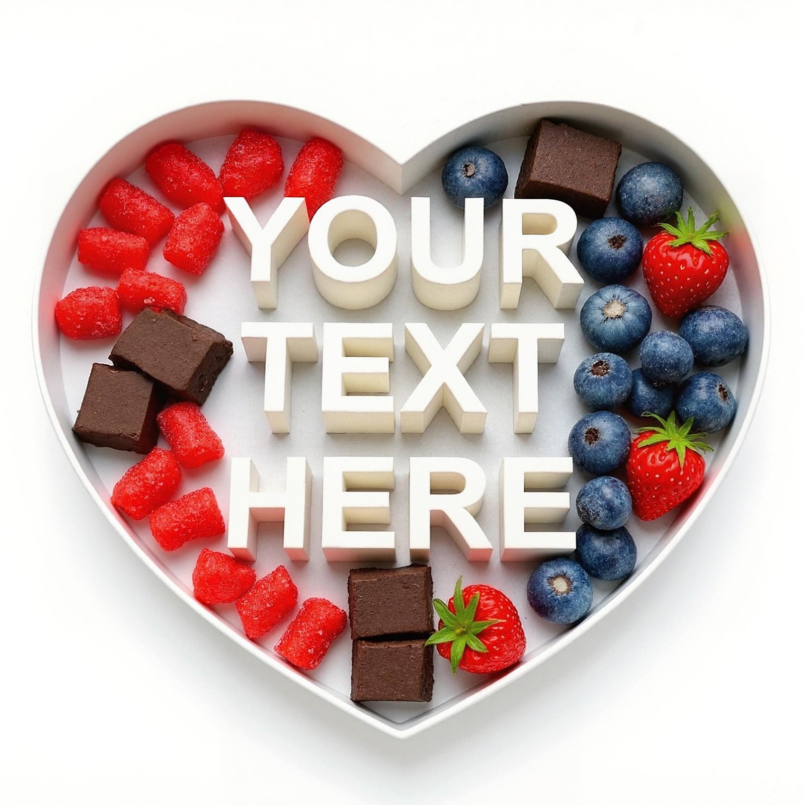 Personalized Heart Charcuterie Tray, Custom Name Candy and Dessert Display - Image 3