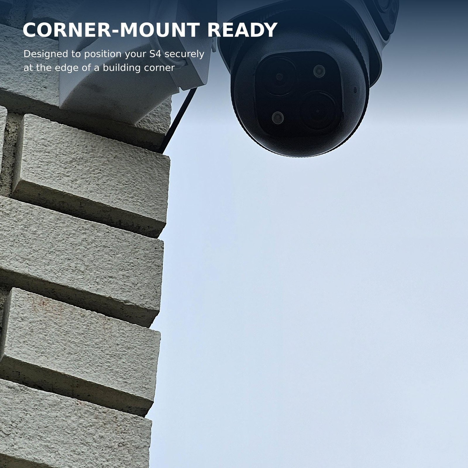 Eufy PoE Cam S4 Corner Mount & Cable Cover, Outdoor Wall Support Bracket, S4 Max Camera Accessory - Image 3