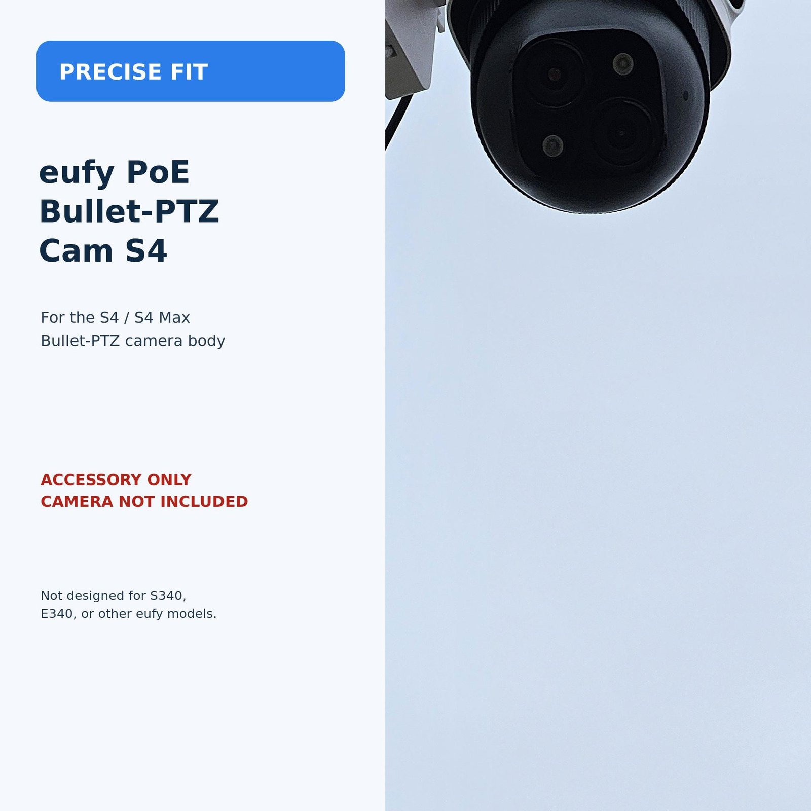Eufy PoE Cam S4 Corner Mount & Cable Cover, Outdoor Wall Support Bracket, S4 Max Camera Accessory - Image 4