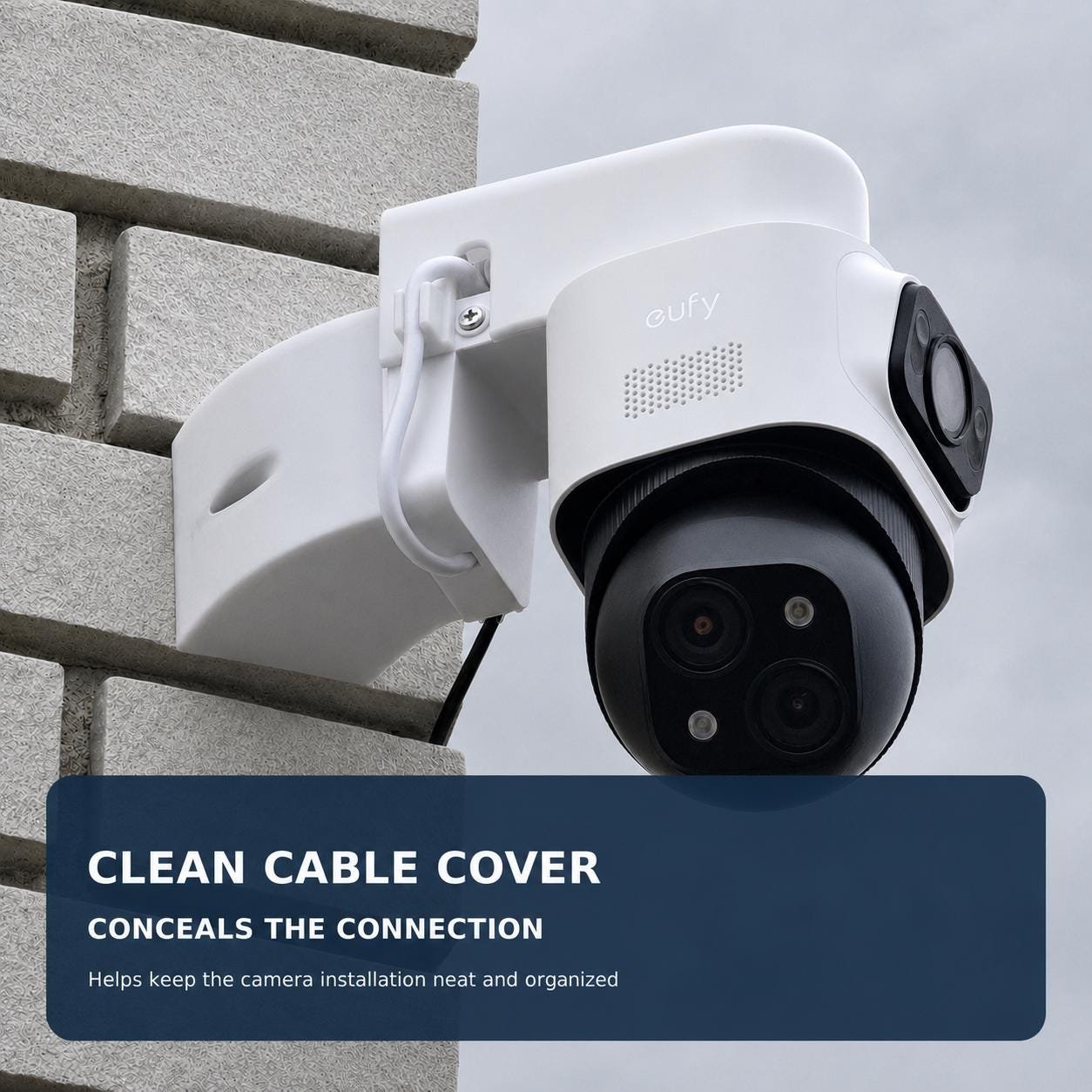 Eufy PoE Cam S4 Corner Mount & Cable Cover, Outdoor Wall Support Bracket, S4 Max Camera Accessory - Image 2