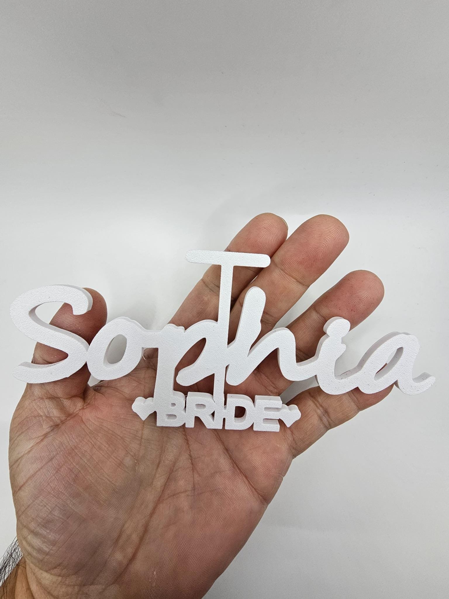Personalized Wedding Dress Hanger Attachment, Custom Bride or Bridesmaid Name Tag - Image 6