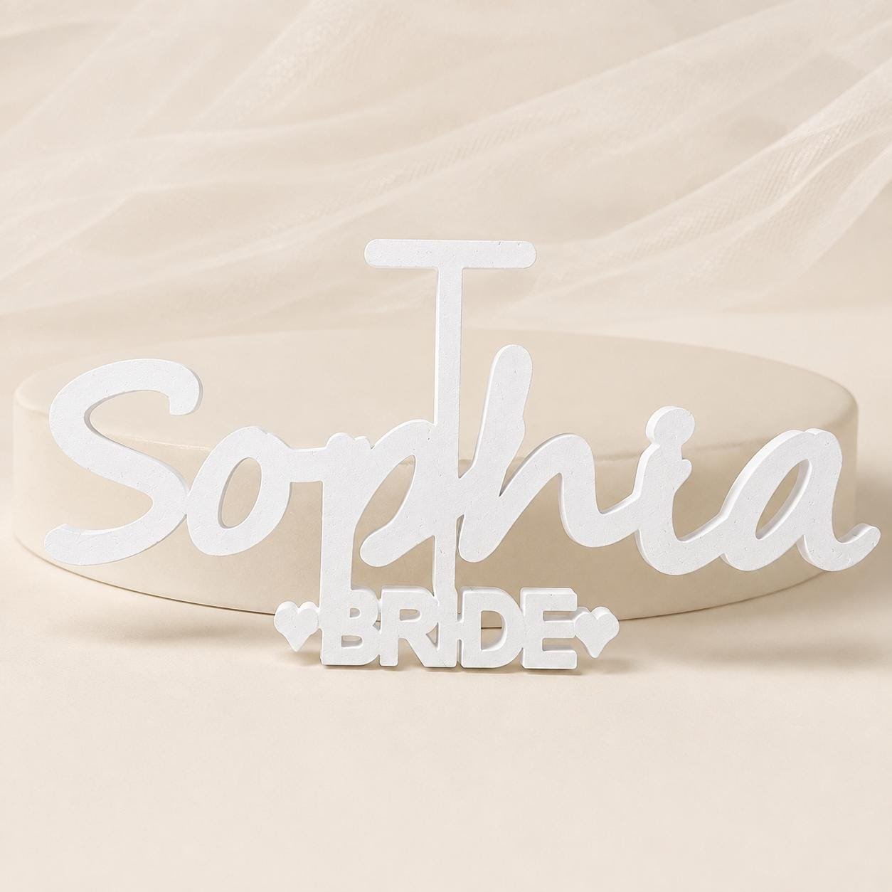 Personalized Wedding Dress Hanger Attachment, Custom Bride or Bridesmaid Name Tag - Image 5