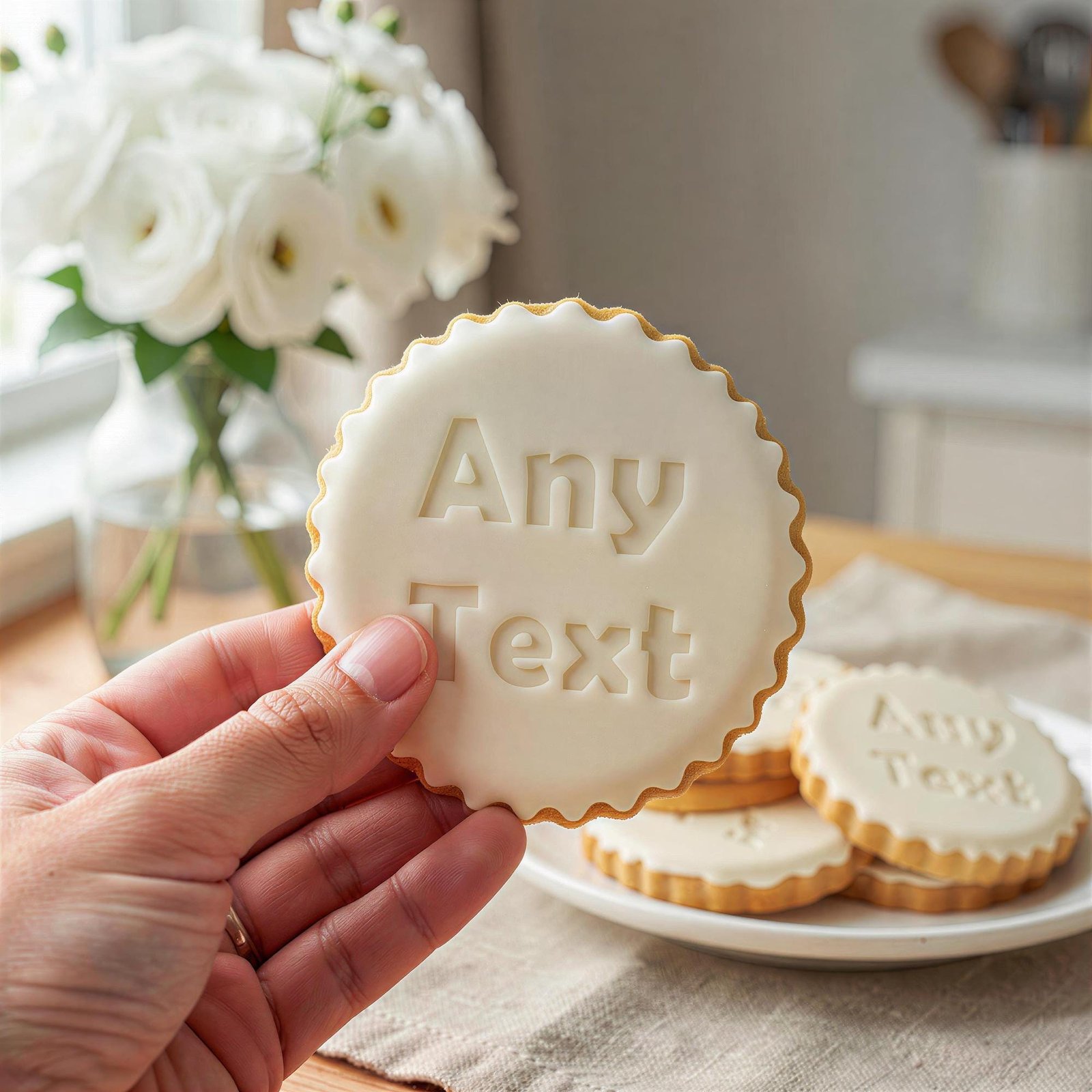 Custom 3D Printed Cookie Cutter Stamp: Any Shape, Text, Logo Embosser