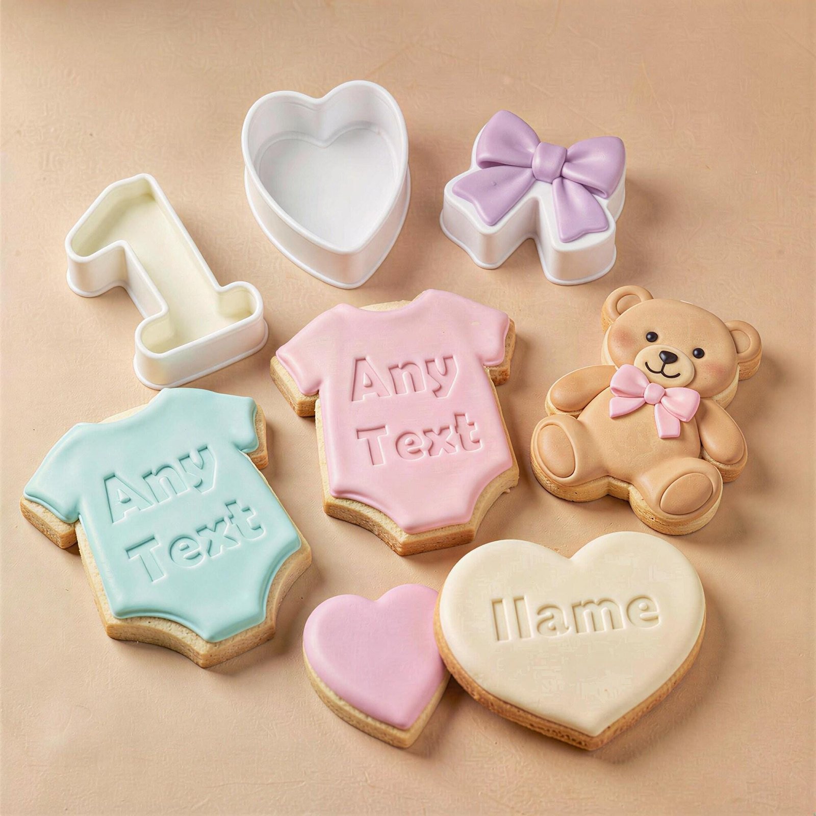 Custom 3D Printed Cookie Cutter Stamp: Any Shape, Text, Logo Embosser - Image 2