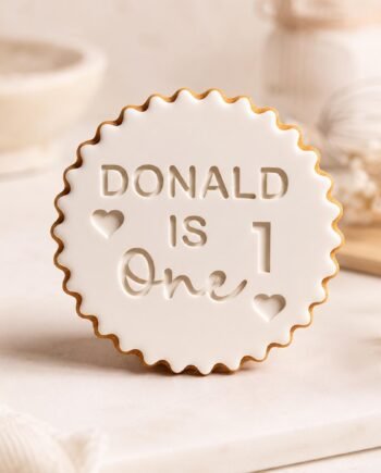 Personalized Cookie Stamp, Custom Name and Age Biscuit Embosser for Birthday Treats and Fondant