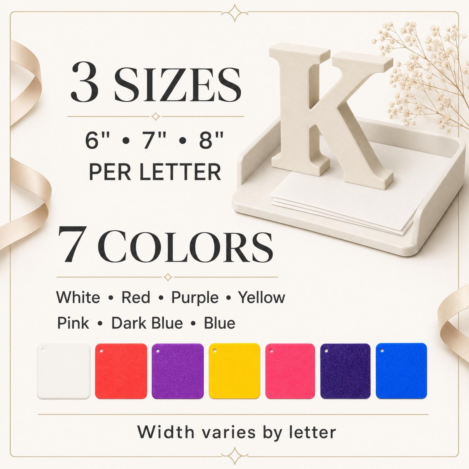Personalized Wedding Letter Tray, Fillable Initial Charcuterie Box for Candy and Dessert Tables - Image 3
