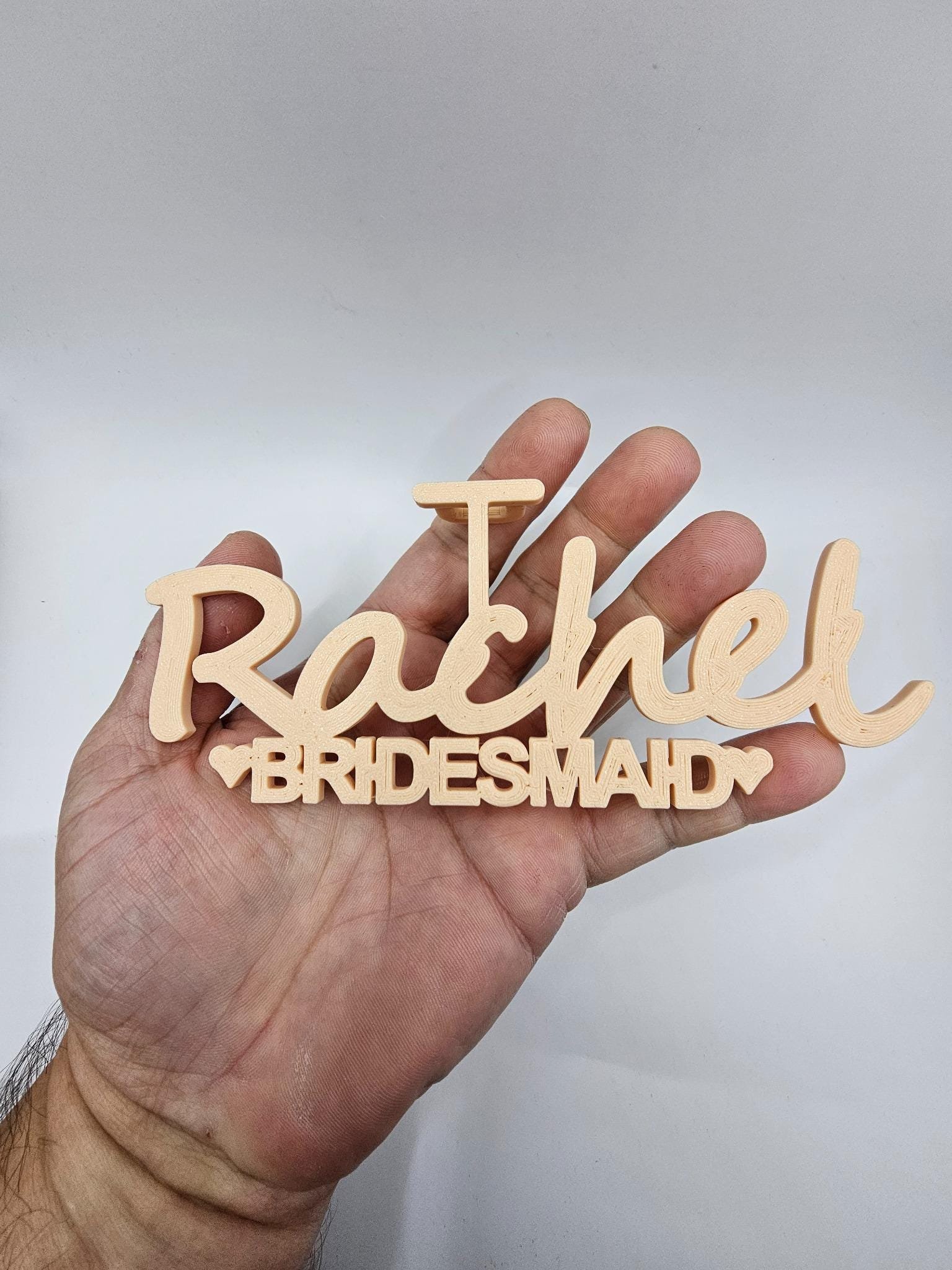 Personalized Wedding Dress Hanger Attachment, Custom Bride or Bridesmaid Name Tag - Image 7
