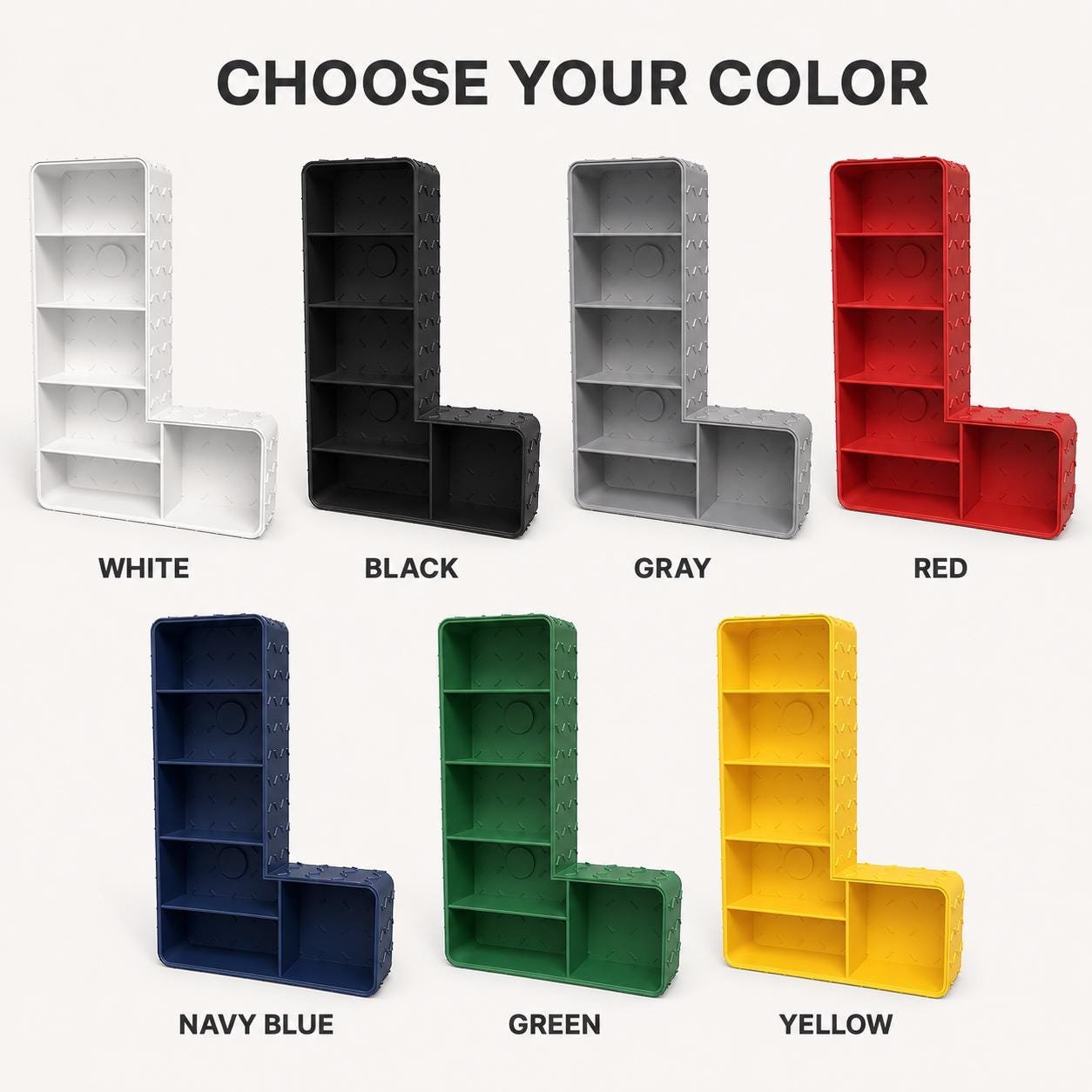 Personalized Toy Car Display Letter, 10 Inch Kids Room Wall Organizer for 1:64 Diecast Cars Diamond-Plate Texture - Image 4