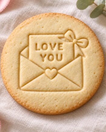 Personalized Love Letter Cookie Stamp and Cutter Set, 3 Inch, Custom Name or Text