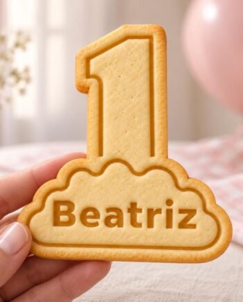 Personalized Birthday Number Cookie Cutter and Stamp, Custom Name Cloud, Ages 1–10