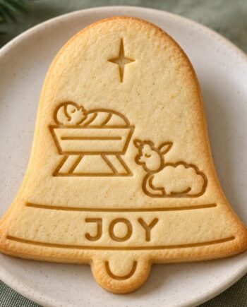 Nativity Bell Cookie Cutter and Stamp, Baby Jesus and Lamb, Custom Christmas Baking