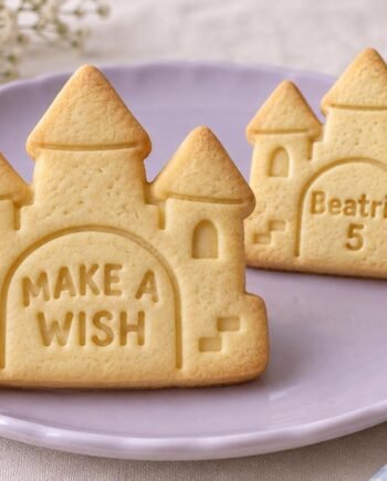 Personalized Castle Cookie Stamp and Cutter, 3-Inch Fairytale Birthday Name Set