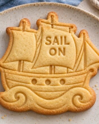 Columbus Day Ship Cookie Cutter and Stamp Set, 3 Inch