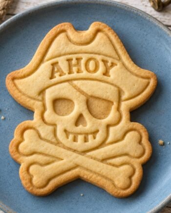 Pirate Skull Cookie Cutter and Stamp Set, Ahoy Captain, 3 Inch
