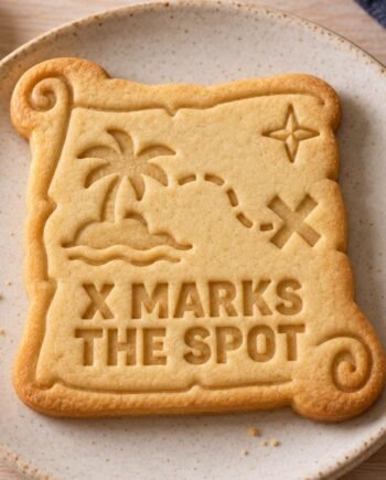 Treasure Map Cookie Cutter and Stamp Set, X Marks the Spot