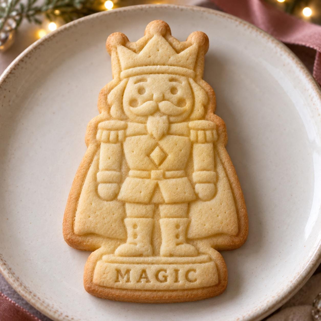 Personalized Sugar Plum Nutcracker Cookie Cutter and Stamp, Christmas Baking Set