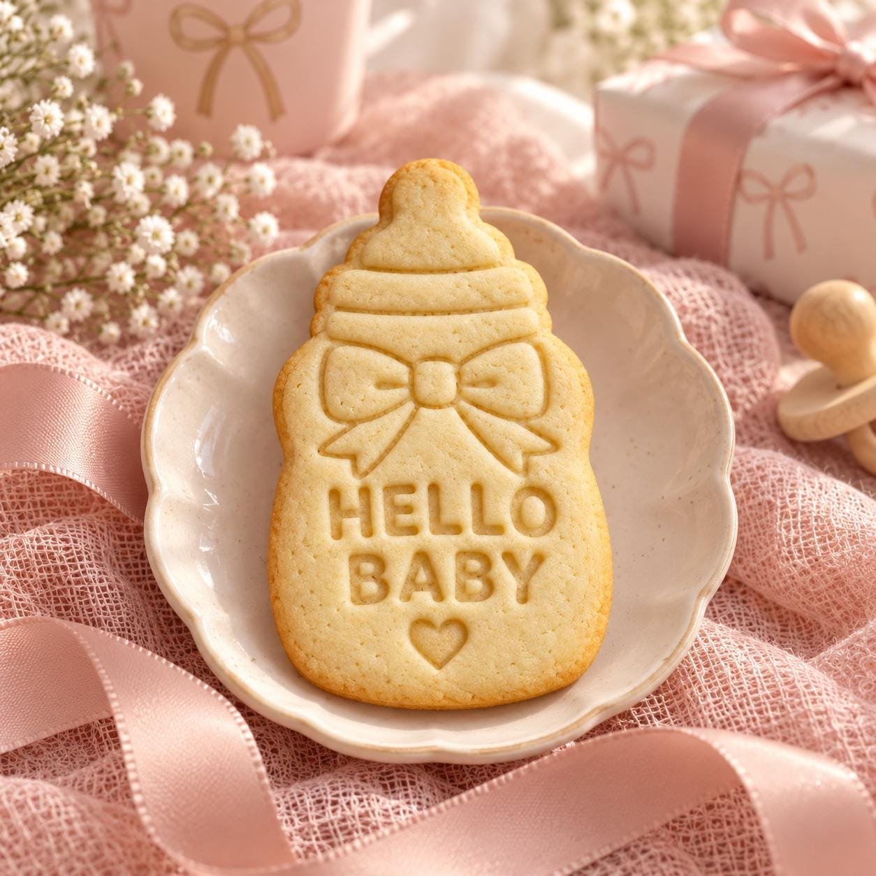 Baby Bottle Cookie Stamp and Cutter, Five Designs, Optional Custom Name - Image 8