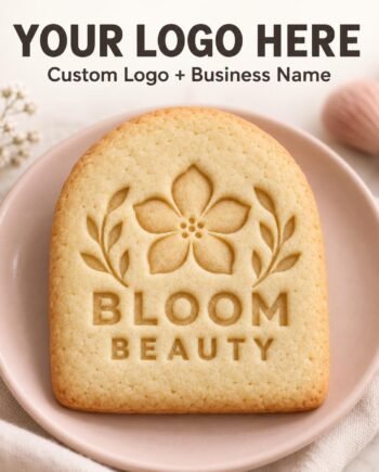 Custom Business Logo Cookie Cutter and Stamp, Personalized Bakery Branding Set, 3 Inch