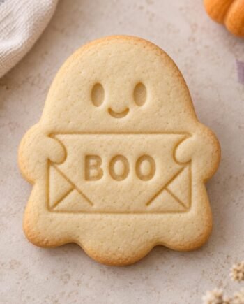 Personalized Ghost Cookie Cutter and Stamp Set, Boo Mail Halloween Design, Custom Name, 3 Inch