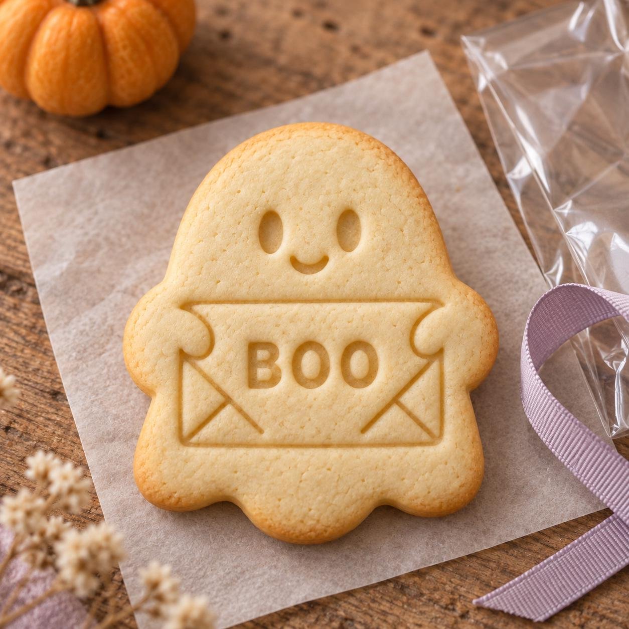 Personalized Ghost Cookie Cutter and Stamp Set, Boo Mail Halloween Design, Custom Name, 3 Inch - Image 3