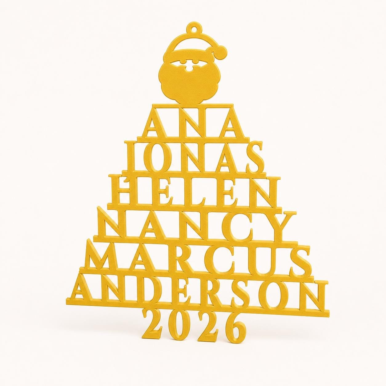 Personalized Family Christmas Ornament 2026, Custom Name Tree with Choice of Topper - Image 10