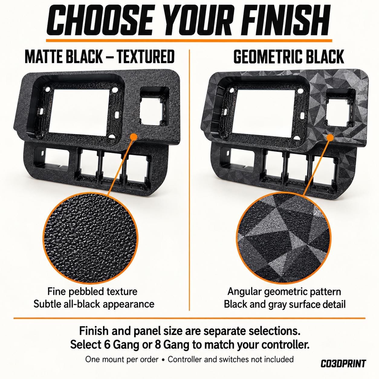 Tacoma 3rd Gen Auxbeam Switch Panel Mount, 2016–2023 Dash Bezel, 6/8 Gang - Image 8
