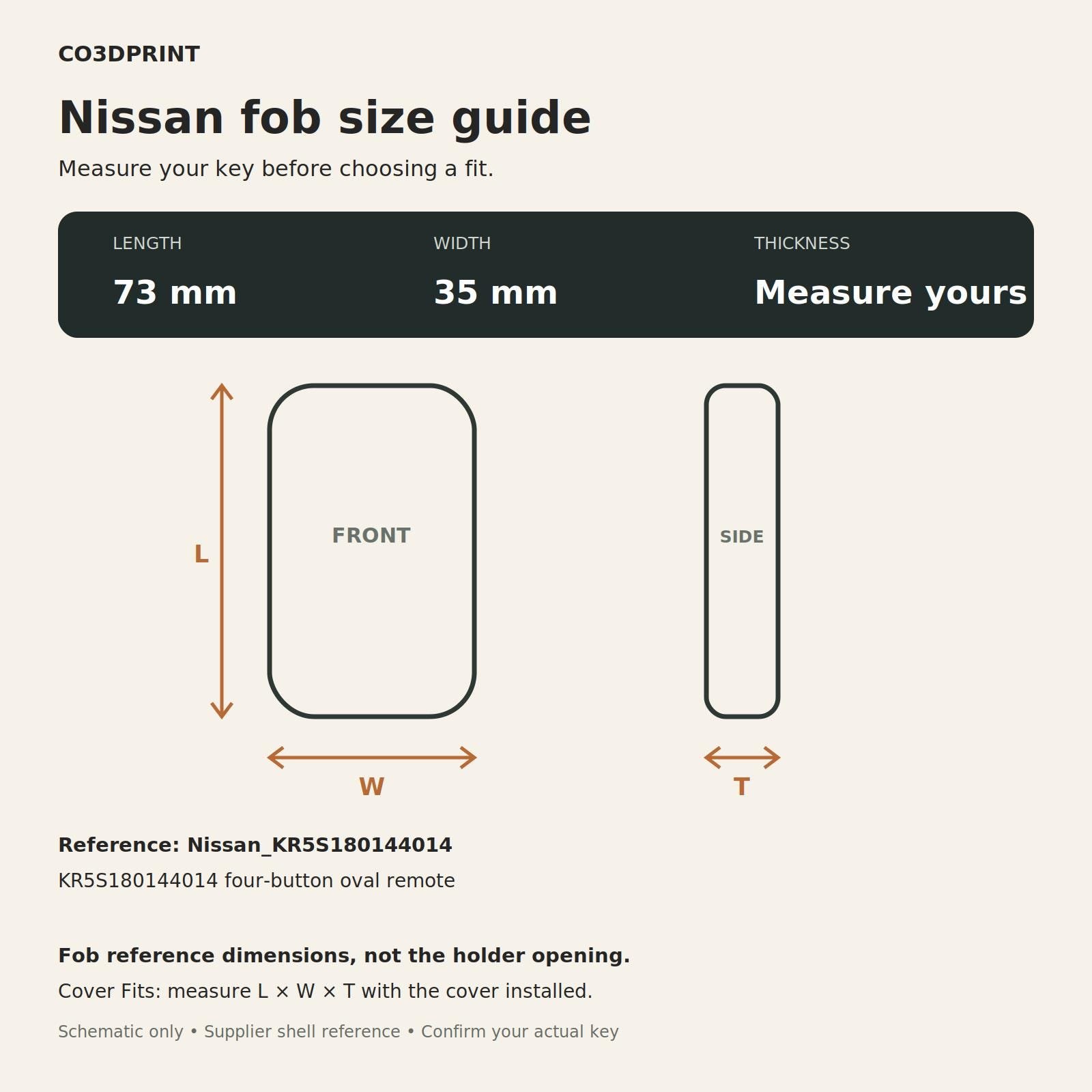 Nissan Smart Key Fob Holder, Black Adhesive Dash Mount, Original or Cover Fits - Image 2