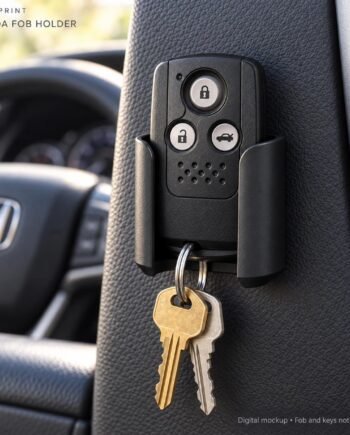 Honda Smart Key Fob Holder, Black Adhesive Dash Mount, Original or Cover Fits