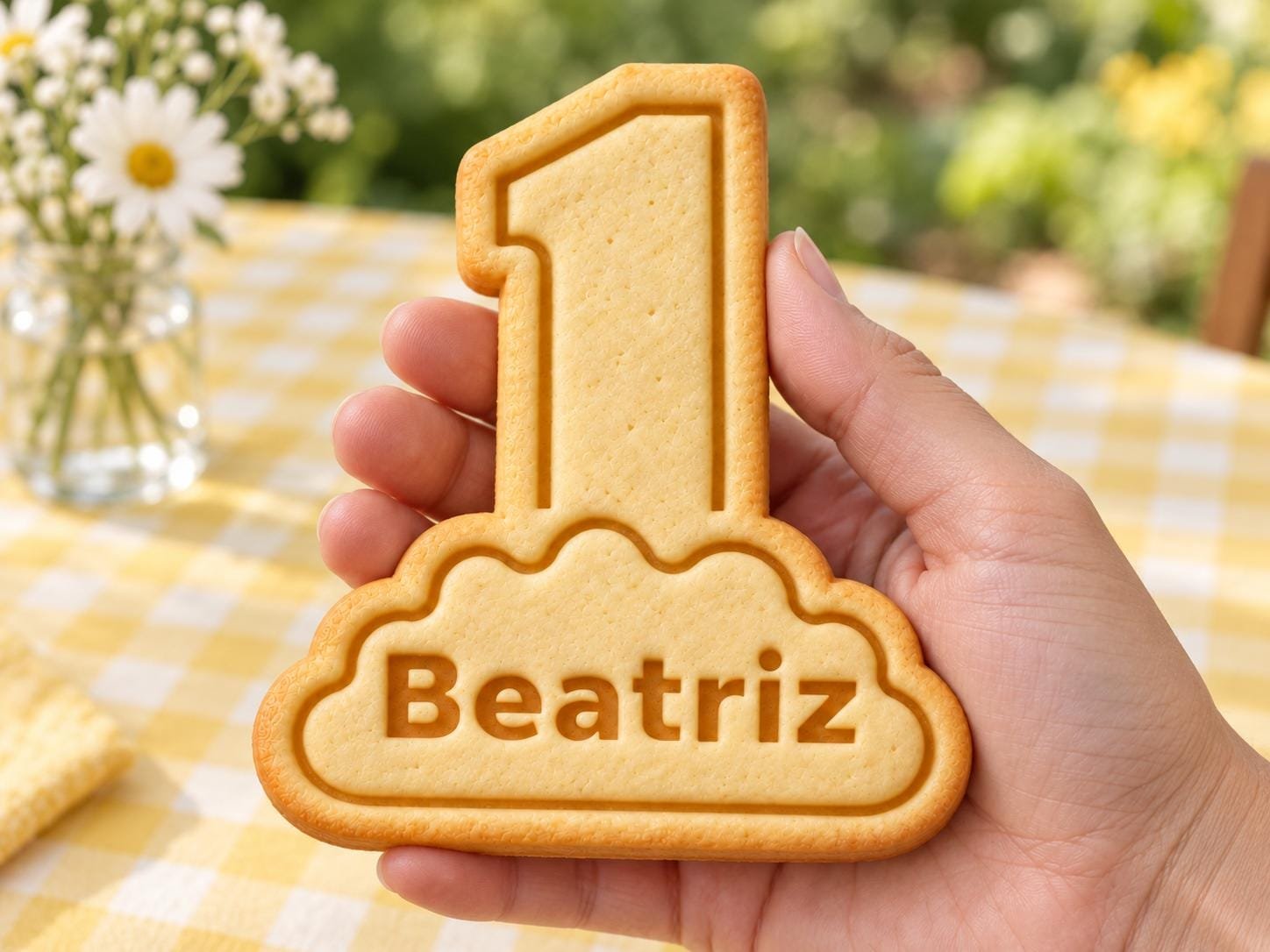 Personalized Birthday Number Cookie Cutter and Stamp, Custom Name Cloud, Ages 1–10 - Image 3