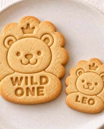 Wild One Lion Cookie Stamp and Cutter, Personalized 3-Inch First Birthday Set
