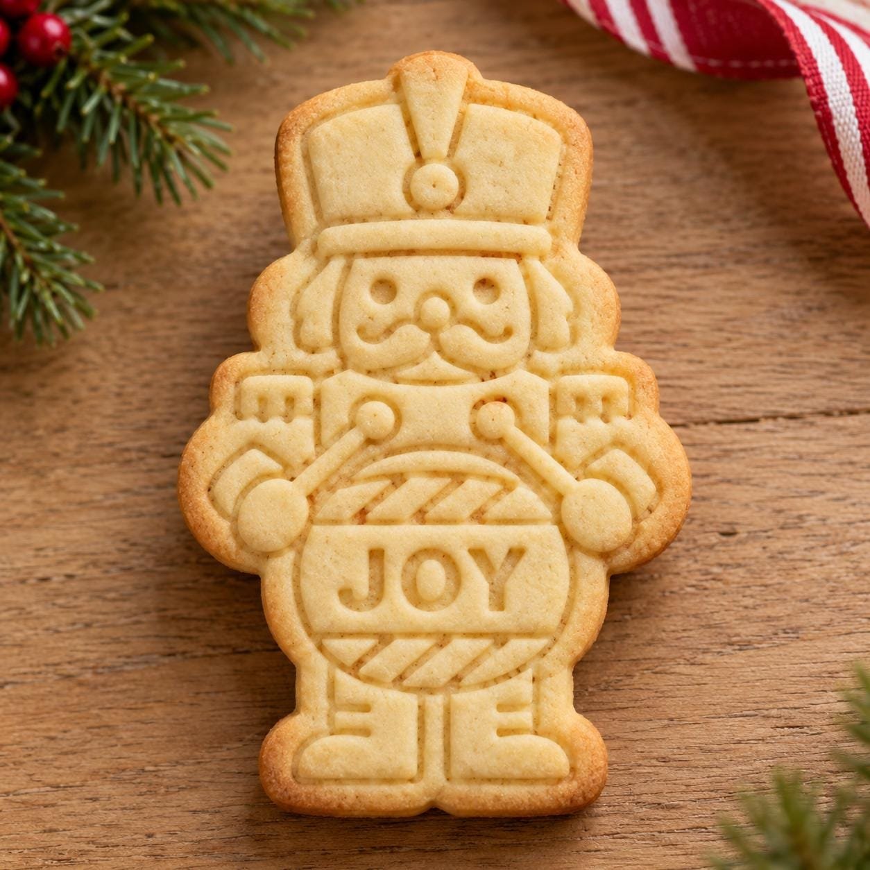 Personalized Drummer Cookie Cutter and Stamp, Nutcracker Christmas Baking Set