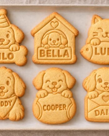 Personalized Pet Cookie Cutter and Stamp, Choose 1 of 6 Dog and Cat Designs, Custom Name, 3 Inch