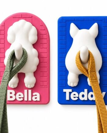 Personalized Dog Leash Holder, Dog Butt Wall Hook with Name, 17 Breed Styles