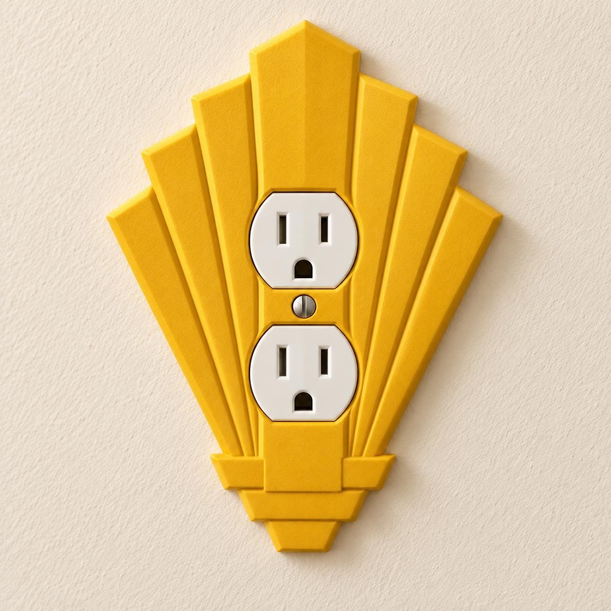 Art Deco Switch Plate & Outlet Cover, Deco Sunrise, Toggle, Rocker or Duplex - Image 2