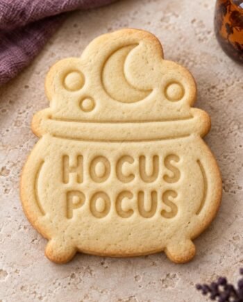 Personalized Cauldron Cookie Cutter and Stamp Set, Hocus Pocus Halloween, Custom Text, 3 Inch