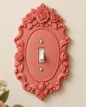 Rose Chateau Light Switch and Outlet Cover, Victorian Floral Wall Plate