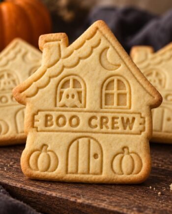 Haunted House Cookie Cutter and Stamp Set, Boo Crew Cottage, Halloween Baking Tool, 3 Inch