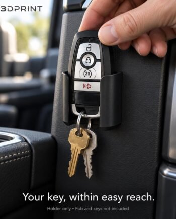 Ford Smart Key Fob Holder, Black Adhesive Dash Mount, Car Key Organizer