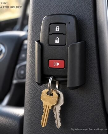 Toyota Smart Key Fob Holder, Black Adhesive Dash Mount, Car Key Organizer