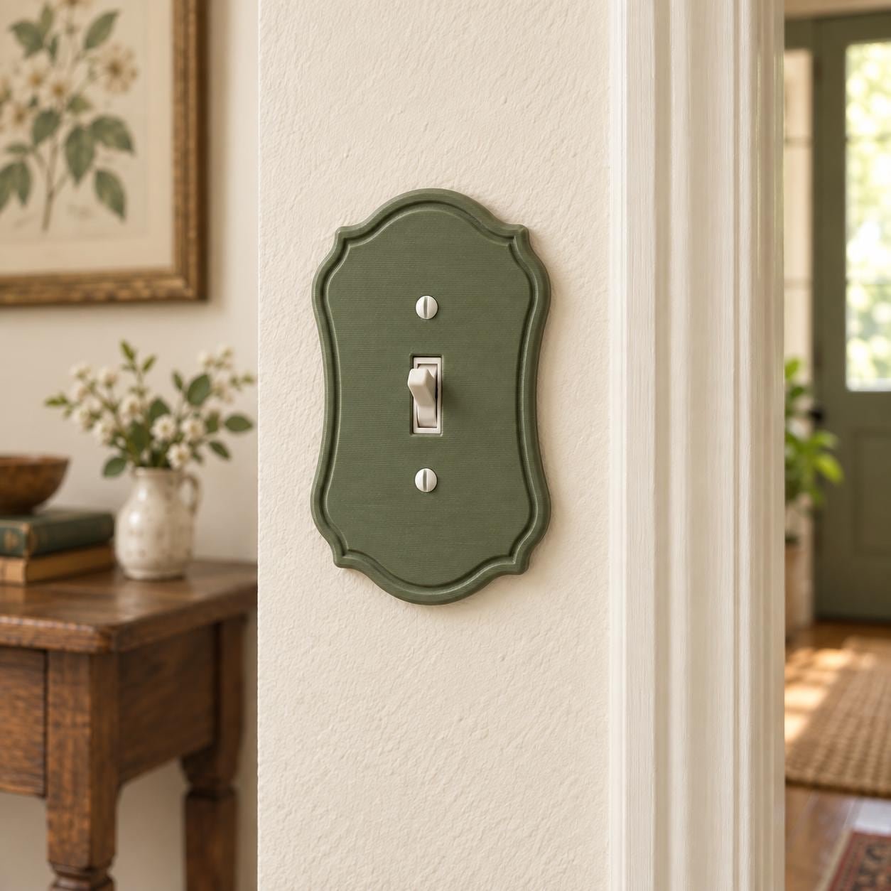 Victorian Light Switch and Outlet Cover, Simple Vintage Frame Wall Plate, Quiet Ogee - Image 3