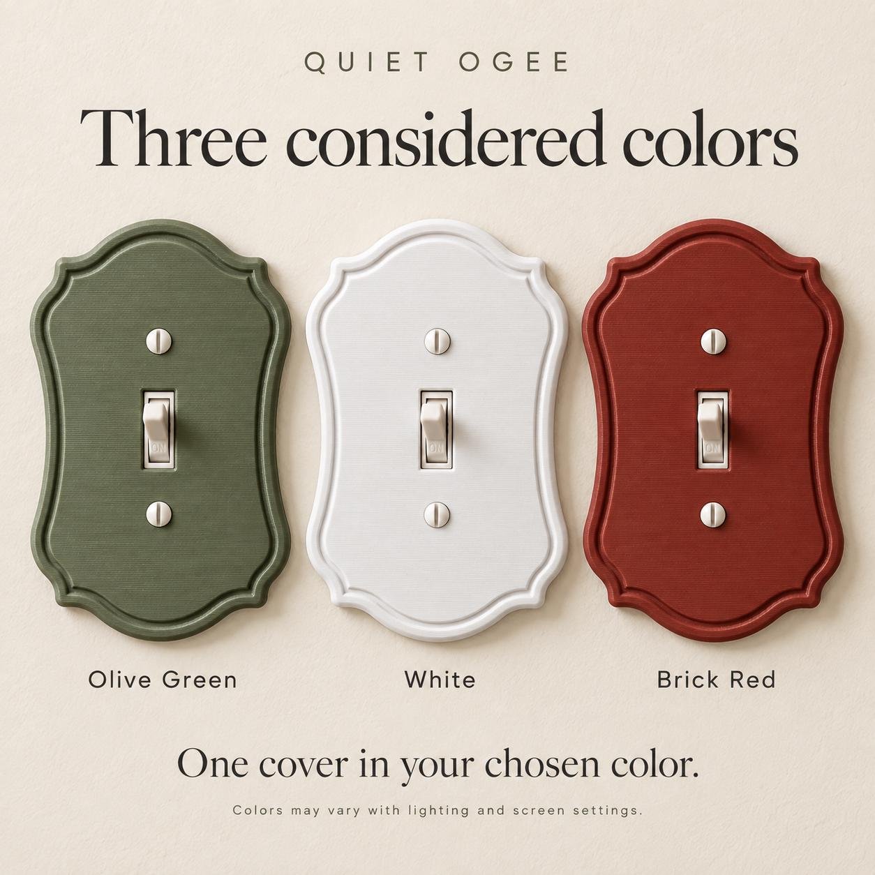 Victorian Light Switch and Outlet Cover, Simple Vintage Frame Wall Plate, Quiet Ogee - Image 5