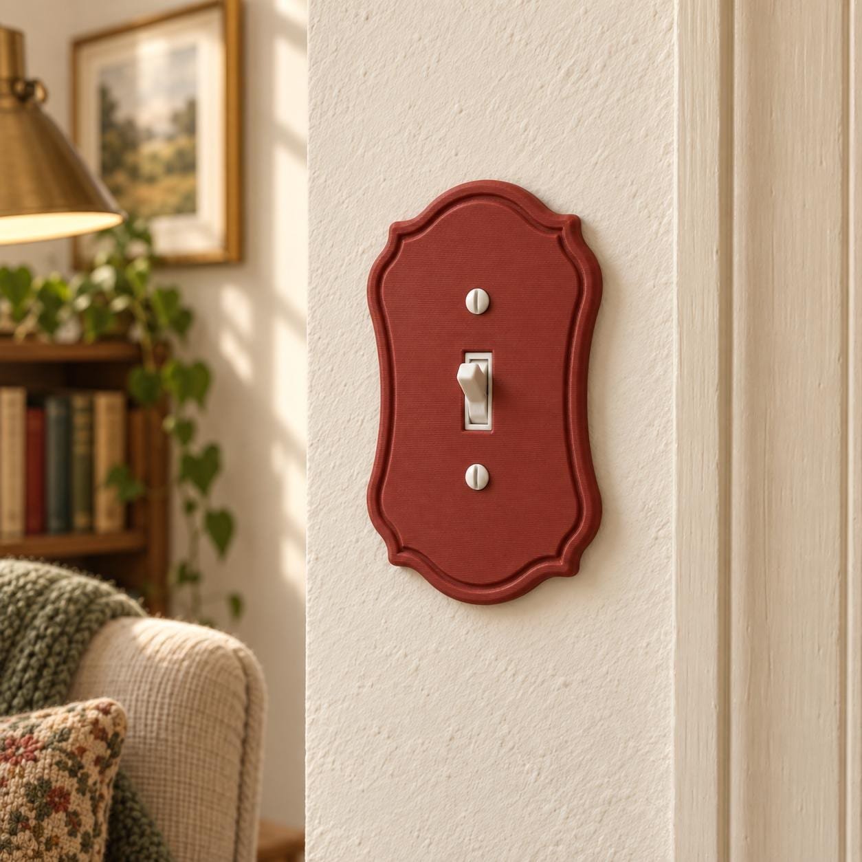 Victorian Light Switch and Outlet Cover, Simple Vintage Frame Wall Plate, Quiet Ogee - Image 7