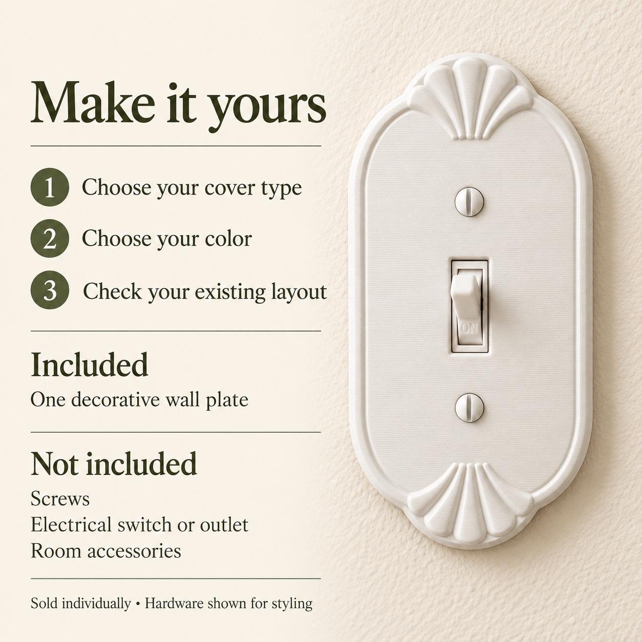 Seashell Light Switch or Outlet Cover, Coastal Vintage Wall Plate, Shell Crest - Image 8