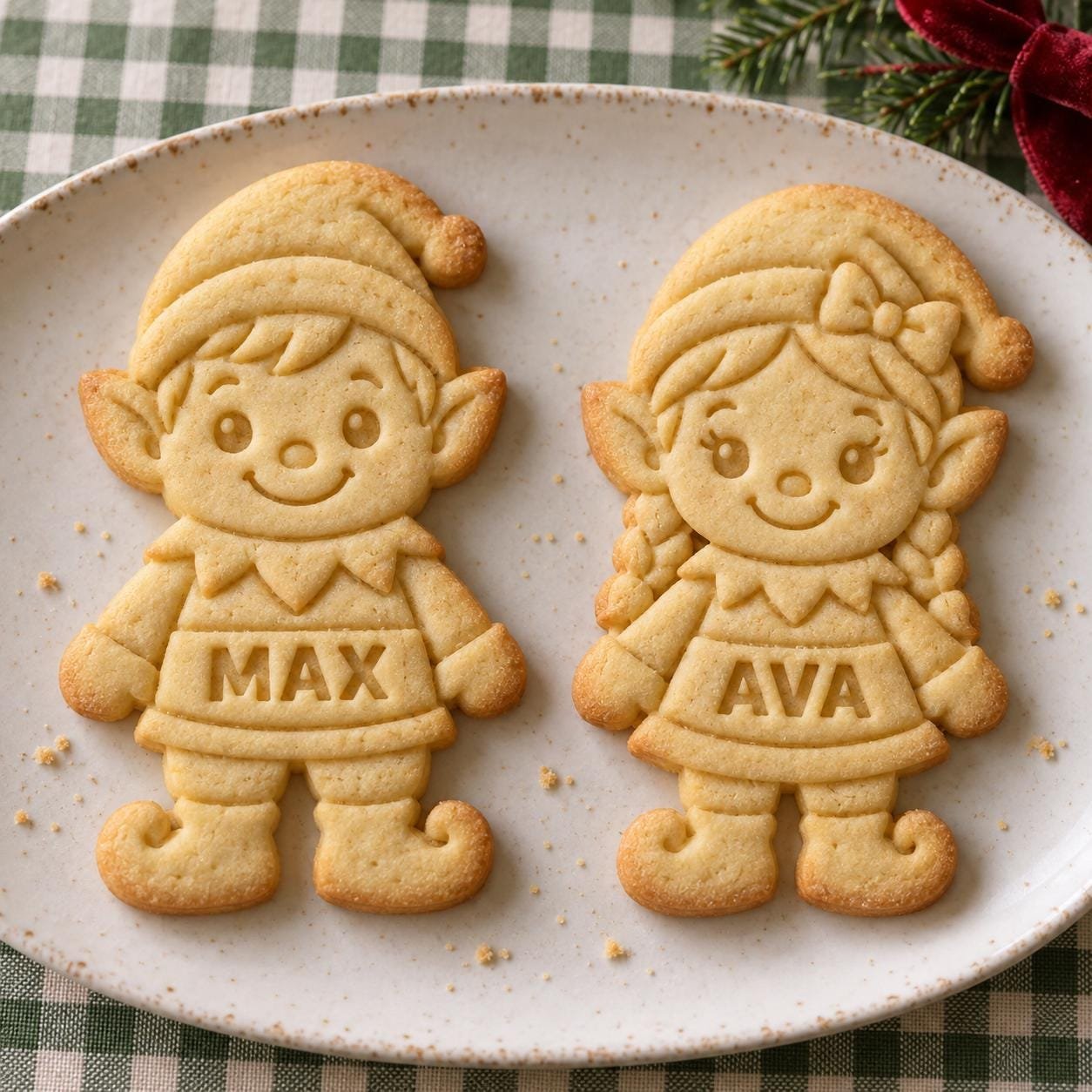 Personalized Christmas Elf Cookie Cutter and Stamp, Boy or Girl, 3-Inch - Image 2