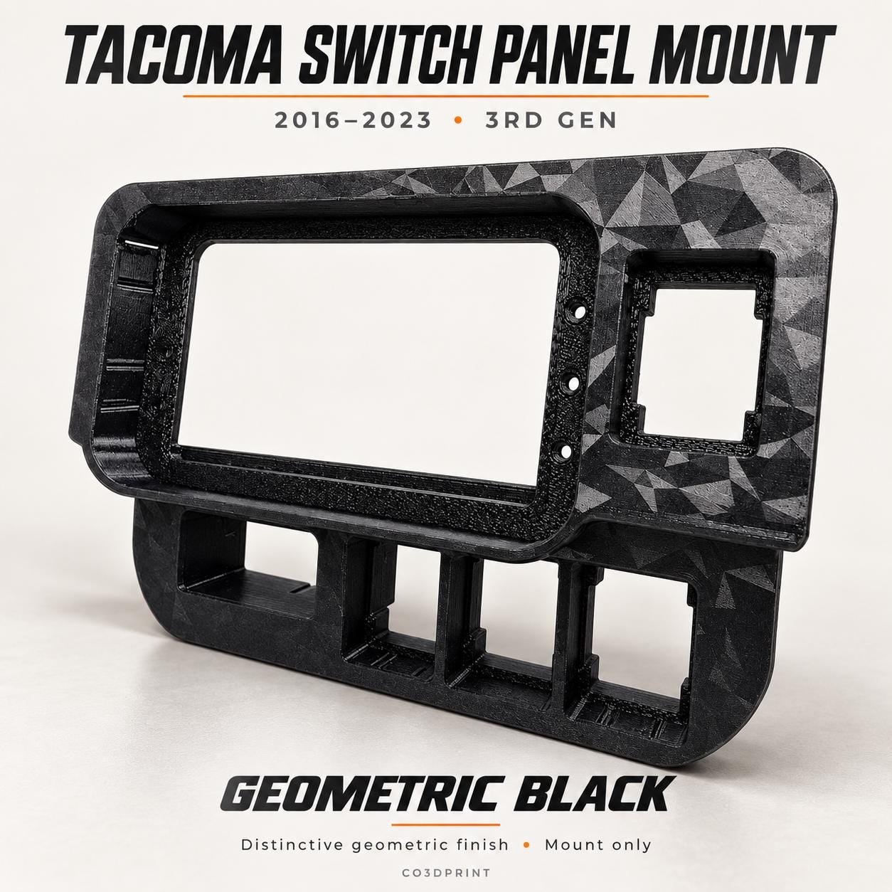 Tacoma 3rd Gen Auxbeam Switch Panel Mount, 2016–2023 Dash Bezel, 6/8 Gang - Image 7