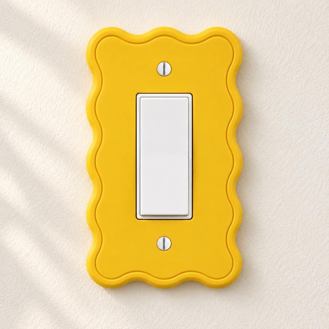 Wavy Light Switch or Outlet Cover, Scalloped Modern Wall Plate, Soft Wave - Image 2