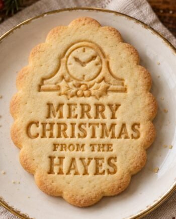 Personalized Christmas Clock Cookie Cutter Set, Custom Family Name, 3 Inch (3D Printed)